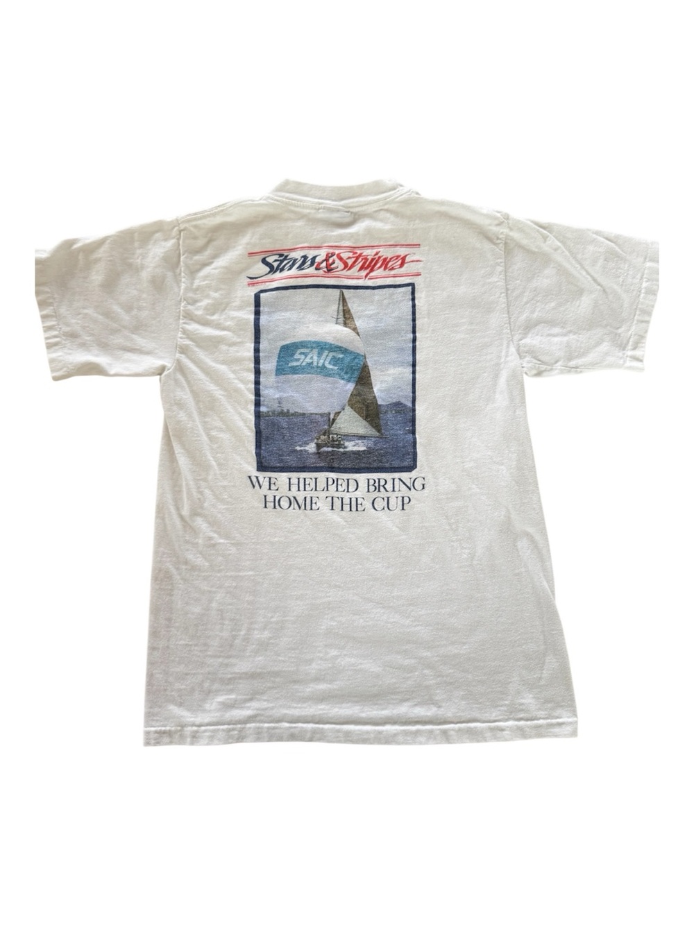 Vintage 1985 SAIC Stars & Stripes America’s Cup Single Stitch Tee Oneita USA - M